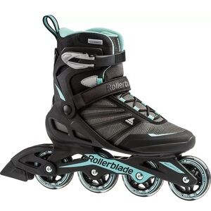 Rollerblade Zetrablade Women's Inline Skate, Size 10, Black and Light Blue EUC